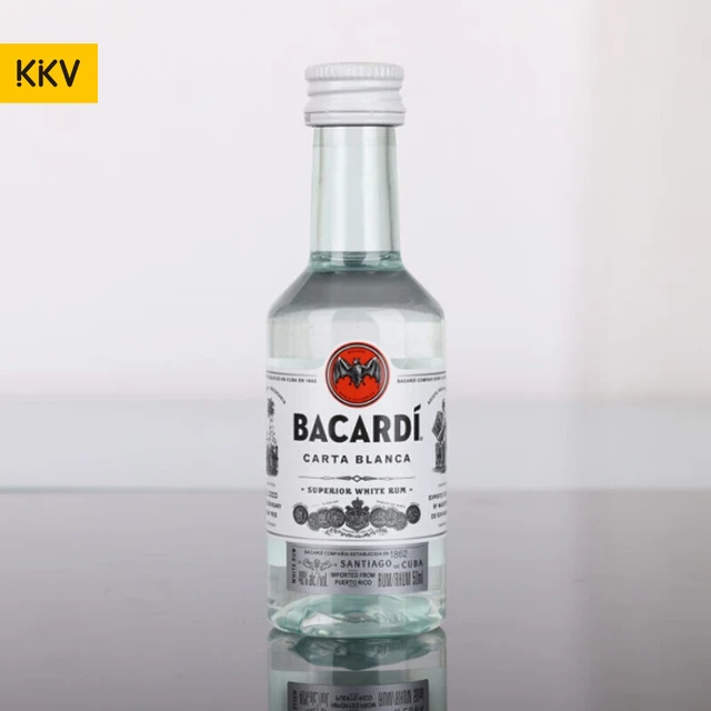 小冲山百加得 白朗姆酒小瓶装酒版Mojito莫吉托调酒烘焙洋酒50mlKKV 白朗姆 50ml