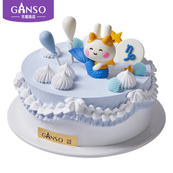 Ganso 元祖食品 元祖（GANSO）8号摩羯座蛋糕800g 动物奶油星座蛋糕