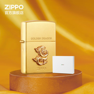 ZIPPO 之宝 LZE-0854-C01 Z ERA系列 福运金龙 防风煤油打火机 礼盒装 金色