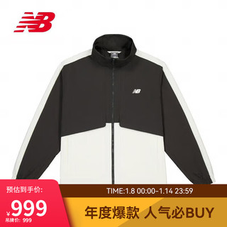 NEW BALANCE 外套男款女款24年冬季黑白百搭运动休闲夹克AMJ41340 ACK XL