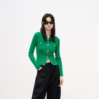 小香风修身长袖针织衫开衫女装