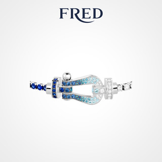 【FRED 斐登】Force 10高级珠宝系列大号18K白金彩色宝石手链