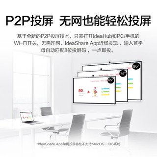 华为会议平板 IdeaHub S2 企业办公宝视频会议智慧屏 会议一体机65吋触摸屏 鸿蒙+i5双系统【4K+C位跟踪】