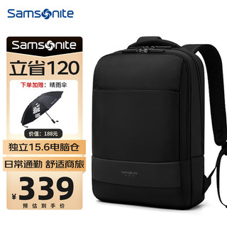 Samsonite 新秀丽 男士双肩包 BU1*09001 黑色