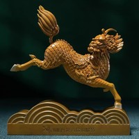 铜师傅 麒麟摆件铜师傅LOGO纪念版祥瑞麒麟工艺品