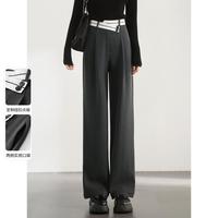 冬高级感裤子女长裤直筒裤休闲裤