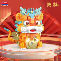 贝乐迪积木中国风节庆过年2024新年龙年拼图玩具儿童瑞兽