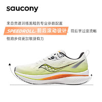 saucony 索康尼 浪潮跑鞋 轻量减震透气跑步鞋慢跑运动鞋TIDE白黑黄