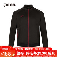 JOMA 荷马运动外套男春秋季男士针织外套防风保暖运动服男夹克休闲服 黑色 M