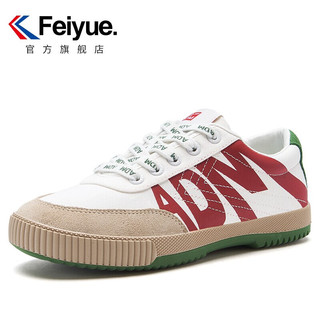 飞跃 Feiyue ADM联名款帆布鞋2021春季低帮板鞋男女鞋FYADM901 白红绿 38