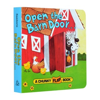 英文原版 Open The Barn Door Find a Cow 农场动物认知拟声词趣味翻翻书