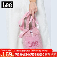 Lee包包女包可爱毛绒包手提包托特包水桶包迷你双肩包时尚送她 桶包粉色