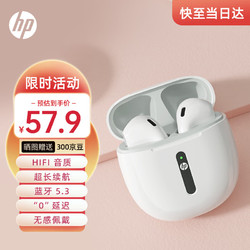 HP 惠普 真无线蓝牙5.3耳机H10H 适用于苹果华为手机