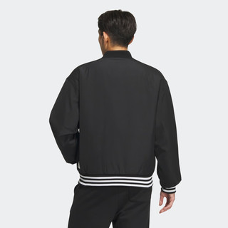 adidas阿迪达斯轻运动男装冬季运动保暖夹棉棉服外套IZ1603 黑色/白 A/3XL