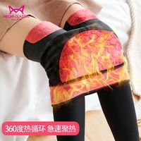 猫人棉裤女外穿冬季暖宫打底裤高腰加绒加厚大码保暖裤