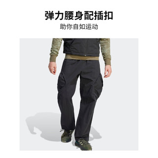 adidas阿迪达斯三叶草男装冬探险系列宽松工装运动裤IJ0719 黑色 A/2XL