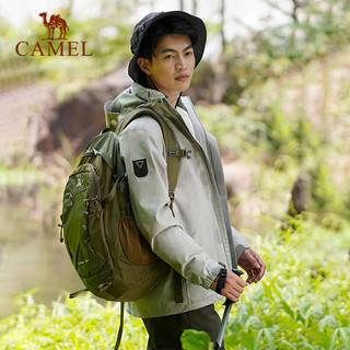 骆驼（CAMEL）冲锋衣羽绒内胆男女三合一运动高蓬羽绒服内胆加厚保暖服 7A12263732，幻影黑，男 S