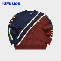 FILA X FACETASM斐乐潮牌情侣款针织套头衫2024春季新款宽松卫衣 蓝-NV 175/96A/L