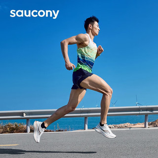 索康尼（SAUCONY）男鞋 24春啡速3竞速跑鞋稳定支撑运动鞋耐磨减震跑步鞋 啡速3/冲金时刻 43/9.5/275mm