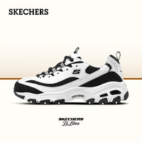 斯凯奇（Skechers）女鞋经典复古黑白熊猫鞋轻便透气时尚缓震休闲运动老爹鞋 白色/黑色 36