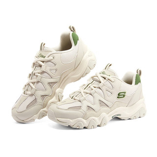 斯凯奇（Skechers）Skechers复古时尚运动老爹鞋896152 自然色/橄榄色/NTOL 36 