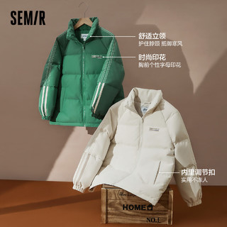 森马（Semir）永久联名系列羽绒服女中长款宽松插肩袖外套109723113003 浅卡其50311 M