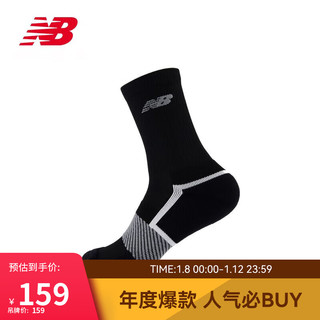 NEW BALANCE 24年男女款休闲舒适百搭跑步运动长袜LAS33401 BK L