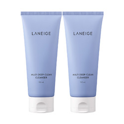 LANEIGE 兰芝 多效四合一洗面奶150g*2温和保湿深层清洁卸妆洁面