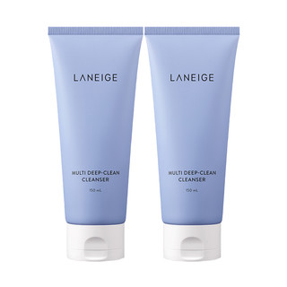 LANEIGE 兰芝 多效四合一洗面奶150g*2温和保湿深层清洁卸妆洁面