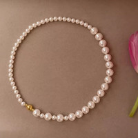 MUCMXG 施家珍珠項鏈輕奢小眾女法式高級設計感鎖骨鏈