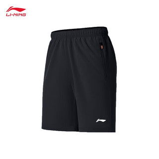 李宁（LI-NING）运动裤男2023速干凉爽训练短裤裤 黑色(625款)-1 XXL/男(180-187)