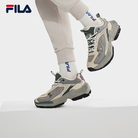 斐乐（FILA）女鞋革面老爹鞋运动鞋2024春款暴风鞋休闲鞋CICLONE 象灰/漂沙棕-EB 40