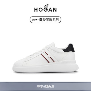 HOGAN 男鞋H580系列休闲运动鞋小白鞋板鞋 白 39.5 拍小半码