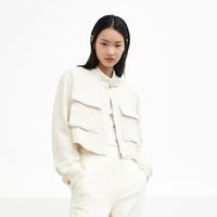 粗花呢短款箱型外套女装