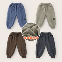 右欧男童奥利绒运动加绒长裤子秋装秋冬款童装儿童宝宝1岁3小童