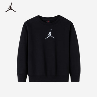 耐克（NIKE）童装男女童卫衣JORDAN冬季儿童上衣 正黑色 130(7) 