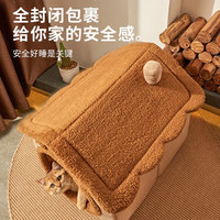 宠爱力 猫窝狗窝冬季宠物房子可拆洗四季通用狗猫房子小型犬泰迪狗屋 棕色L号