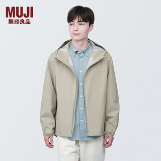 MUJI 無印良品 无印良品 MUJI 男式不易沾水风帽夹克男士外套工装连帽冲锋衣早春新品