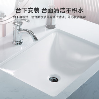 KOHLER 科勒 台盆脸盆陶瓷盆台下盆线下门店款卡斯登方形台盆 20412T-0