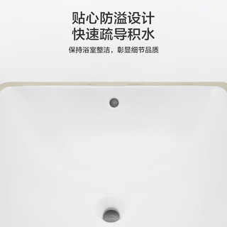 KOHLER 科勒 台盆脸盆陶瓷盆台下盆线下门店款卡斯登方形台盆 20412T-0