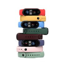 适用小米手环4/5/6/7腕带3表带nfc腕带三四五六七代智能替换运动硅胶ins个性潮男女通用创意透明