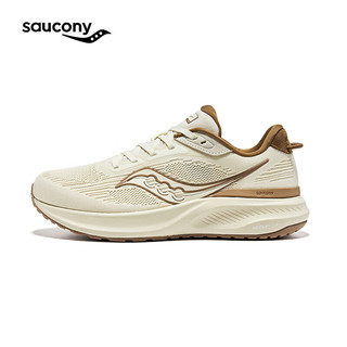 Saucony索康尼PUFF泡芙2轻量跑鞋男女缓震入门跑步鞋2代通勤舒适运动鞋子 米咖啡1（男女款） 40.5