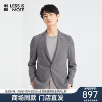 利郎轻时尚男装【绒感压花】春季西服男青年商务通勤西装Q4CDX15 铁灰色 165