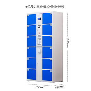 中伟（ZHONGWEI）电子存包柜智能寄存柜密码柜子储物柜超市家具储存柜投币型-12门