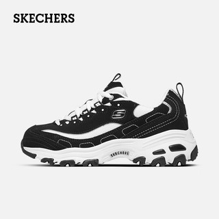 斯凯奇（Skechers）女鞋经典运动休闲熊猫鞋厚底复古百搭缓震老爹鞋 36.5