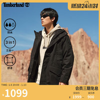 Timberland 男装冲锋三合一外套户外防水抓绒|A2J5B A2J5B001/黑色 XL