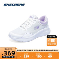 斯凯奇Skechers跑步鞋女跑步缓震舒适透气鞋子150048 白色/薰衣草色/WLV(女) 40