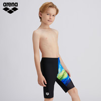 arena阿瑞娜泳衣及膝泳裤大童男童青少年款专业运动泳裤弹性