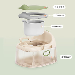 贝肽斯儿童马桶坐便器男女宝宝坐便圈便携马桶小孩上厕所尿桶 赛尔绿-PU软垫