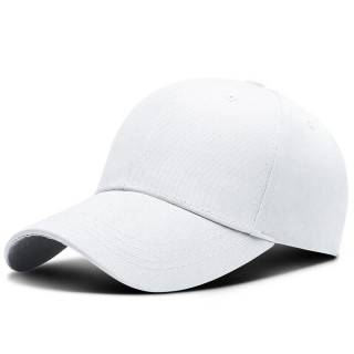 莱维森 帽子男夏天棒球帽韩版潮休闲百搭遮阳防晒女太阳帽子 纯白棒球